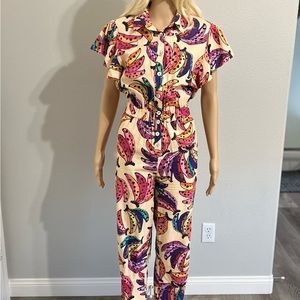 FARM Rio Banana Bunch Jumpsuit SZ M